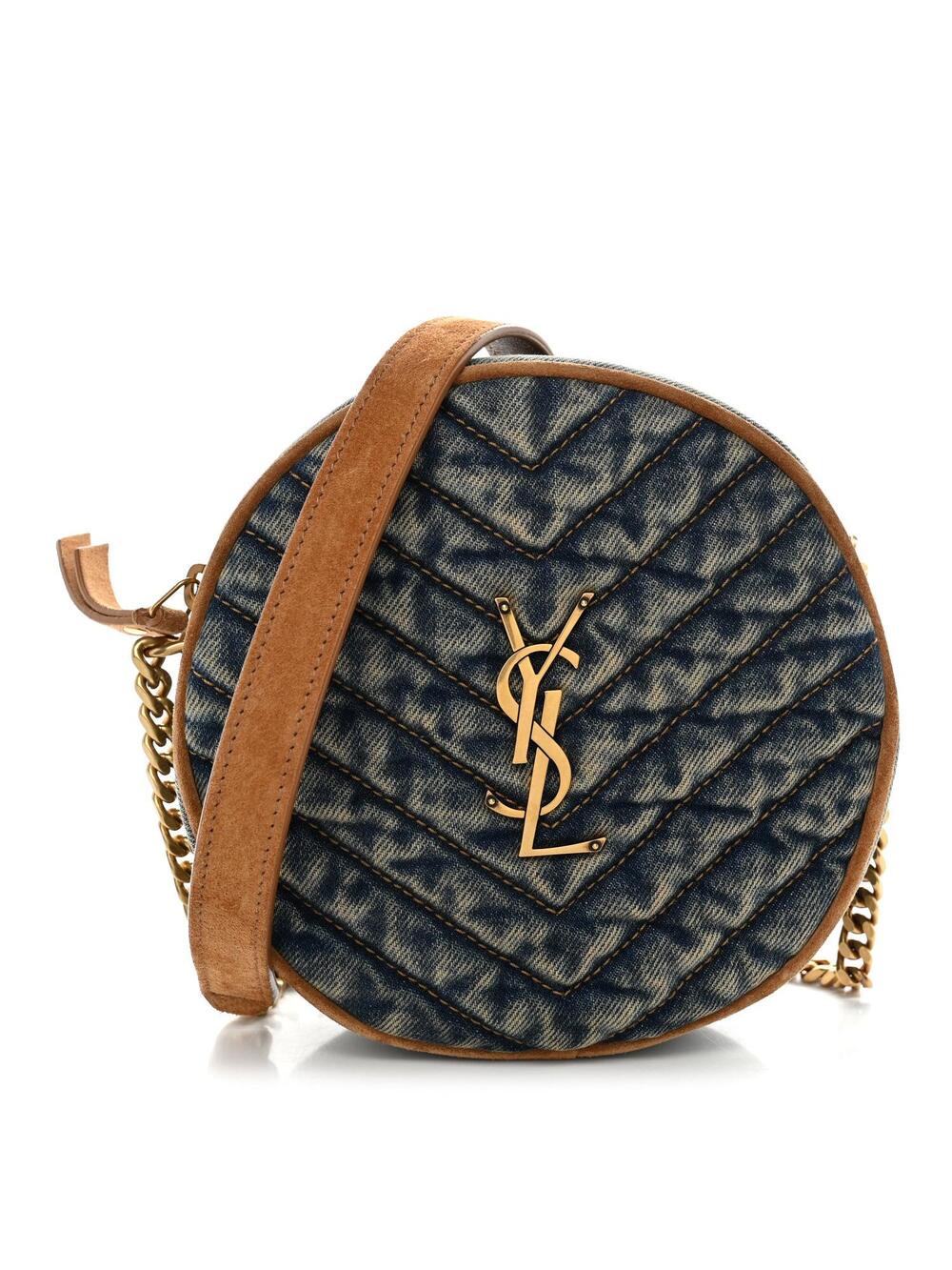 Saint Laurent Denim Quilted Round #370710S12B